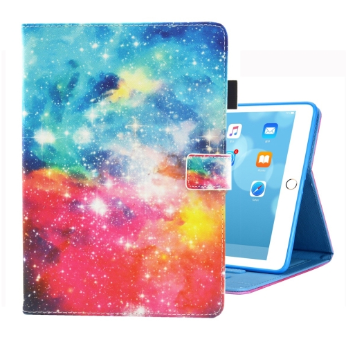 

For iPad 10.2 inch Coloured Drawing Pattern Horizontal Flip Leather Case with Holder & Card Slots & Photo Frame(Beautiful Starry Sky)