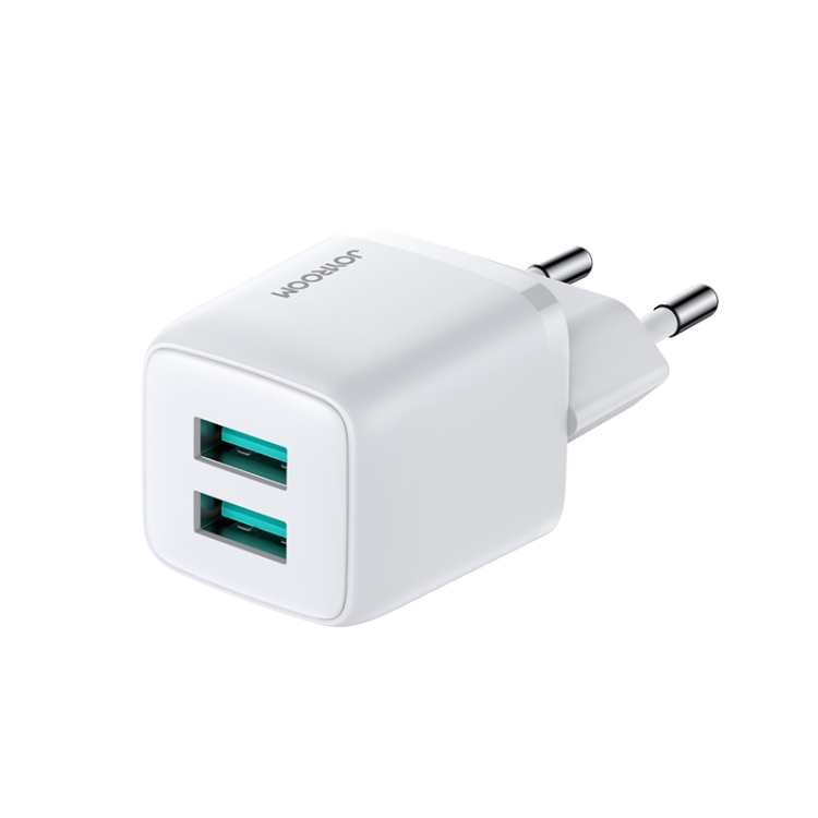 

JOYROOM L-2A121 12W Mini Dual USB Port Intelligent Fast Charger, Plug Type: EU Plug(White)