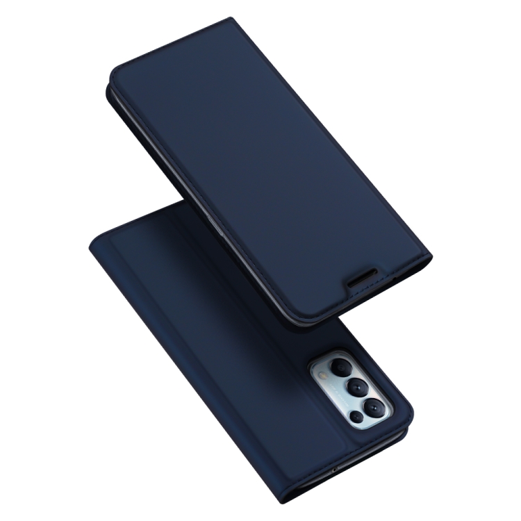 

For OPPO Reno5 5G DUX DUCIS Skin Pro Series Horizontal Flip PU + TPU Leather Case with Holder & Card Slots(Blue)