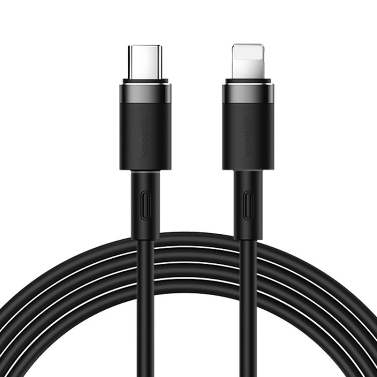 

JOYROOM S-1224N9 20W 2.4A USB-C / Type-C to 8 Pin Liquid Silicone Data Cable, Cable Length: 1.2m(Black)