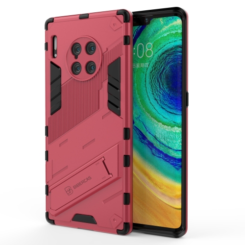 

For Huawei Mate 40 Pro Punk Armor 2 in 1 PC + TPU Shockproof Case with Invisible Holder(Rose Red)