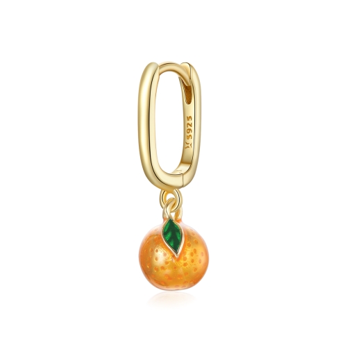 

S925 Sterling Silver Orange Fun Women Earrings