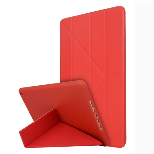 

For iPad 10.2 / iPad 10.2 2020 TPU Horizontal Deformation Flip Leather Case with Holder(Red)