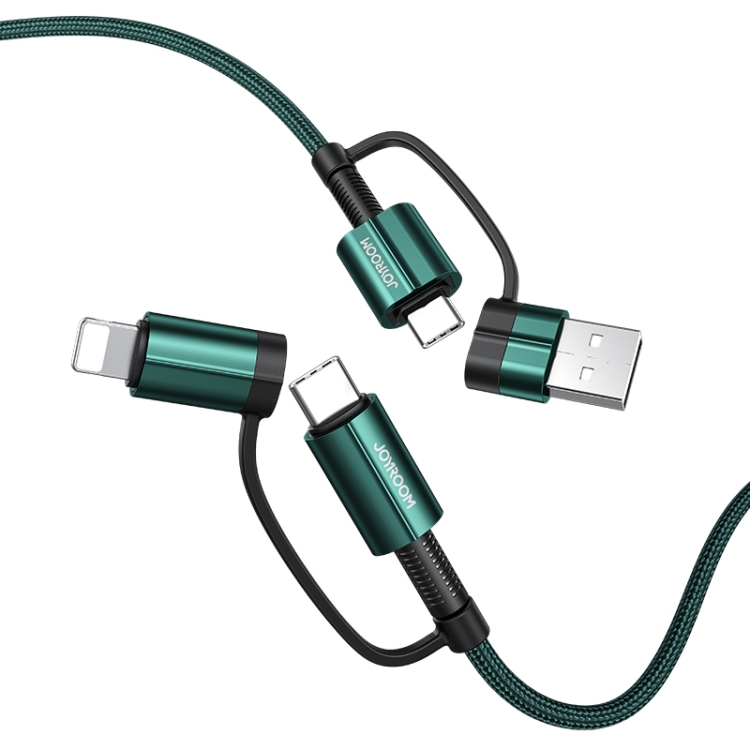 

JOYROOM S-1230G3 3A 4 in 1 Multi-function Fast Charging Data Cable, Length:1.2m(Green)