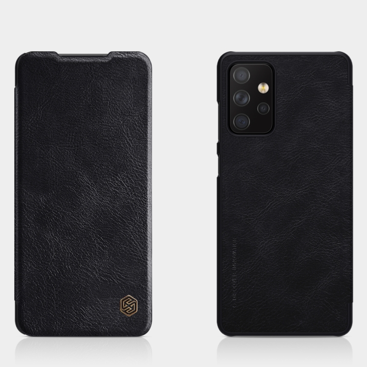 

For Samsung Galaxy A72 5G / 4G NILLKIN QIN Series Crazy Horse Texture Horizontal Flip Leather Case with Card Slot(Black)