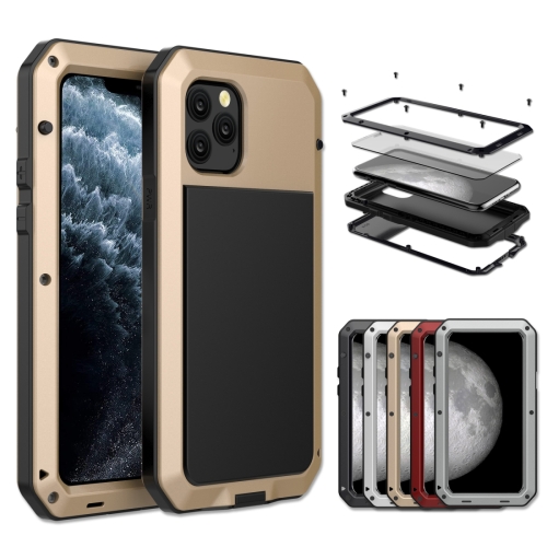 

For iPhone 11 Pro Metal Armor Triple Proofing Protective Case(Gold)