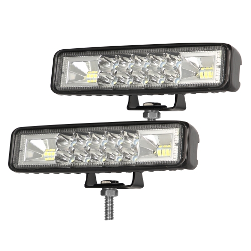 

2 PCS Car 6 inch Dual-row Mixed Light Strip Lamp Floodlight & Spotlight Work Light