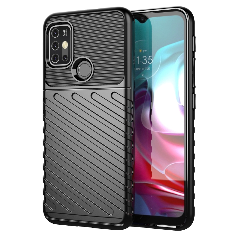 

For Motorola Moto G30 Thunderbolt Shockproof TPU Protective Soft Case(Black)