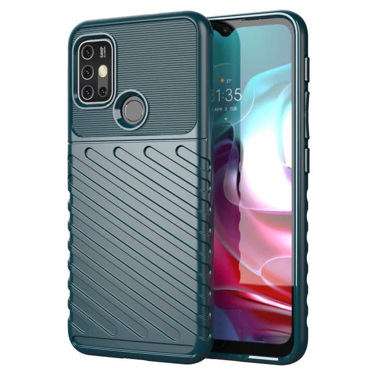 

For Motorola Moto G30 Thunderbolt Shockproof TPU Protective Soft Case(Green)