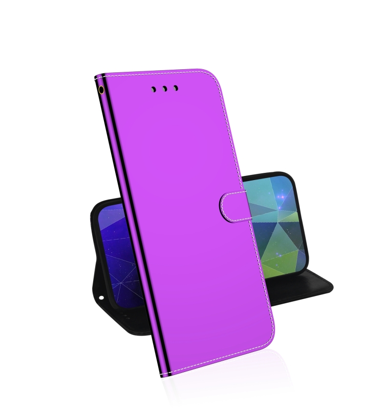

For OnePlus 9 Pro Lmitated Mirror Surface Horizontal Flip Leather Case with Holder & Card Slots & Wallet & Lanyard(Purple)