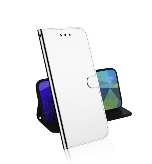

For OnePlus 9 Pro Lmitated Mirror Surface Horizontal Flip Leather Case with Holder & Card Slots & Wallet & Lanyard(Silver)