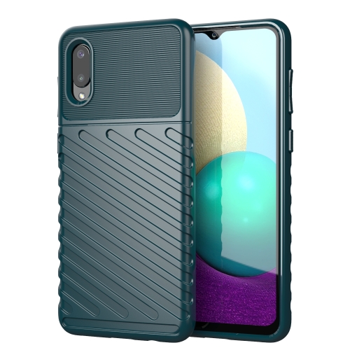 

For Samsung Galaxy A02 / M02 Thunderbolt Shockproof TPU Protective Soft Case(Green)