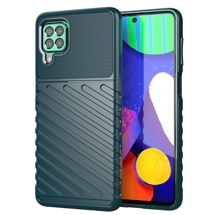 

For Samsung Galaxy F62 Thunderbolt Shockproof TPU Protective Soft Case(Green)