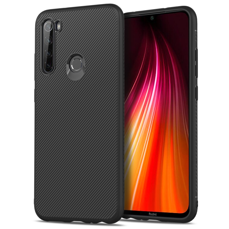 

For Xiaomi Redmi Note 8 Lenuo Leshen Series Stripe Texture TPU Protective Case(Black)