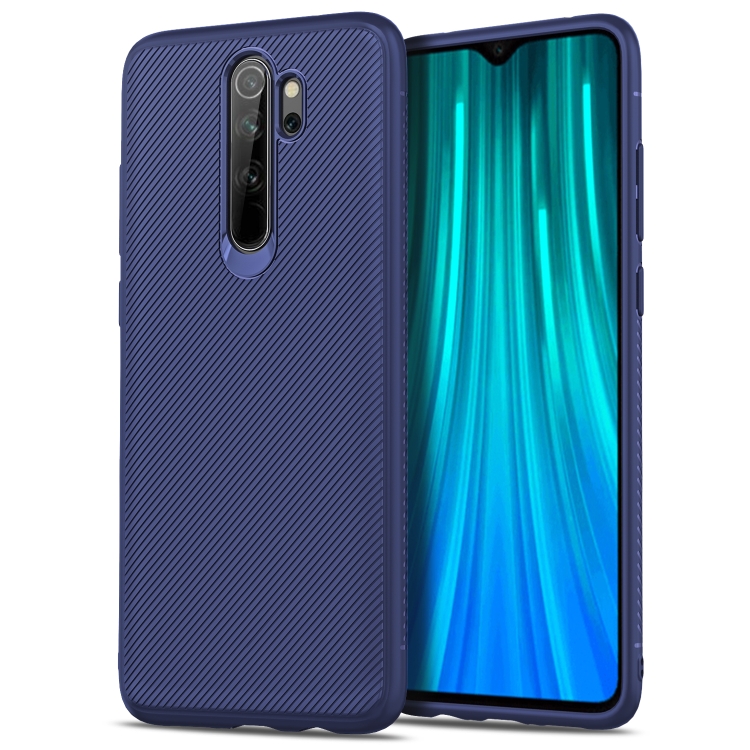 

For Xiaomi Redmi Note 8 Pro Lenuo Leshen Series Stripe Texture TPU Protective Case(Blue)