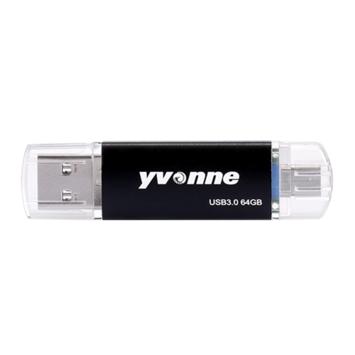 

Yvonne YT601-3 USB 3.0 USB + Micro OTG USB Flash Drives U Disk, Capacity:64GB(Black)