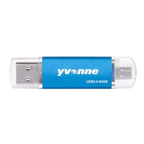 

Yvonne YT601-3 USB 3.0 USB + Micro OTG USB Flash Drives U Disk, Capacity:64GB(Blue)