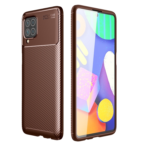

For Samsung Galaxy F62 / M62 Carbon Fiber Texture Shockproof TPU Case(Brown)
