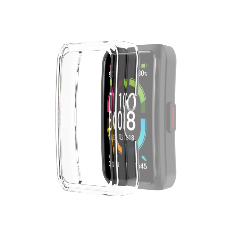 

For Huawei Honor Band 6 Half Coverage PC Protective Case(Transparent White)