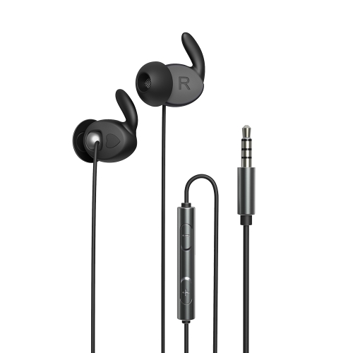

REMAX RM-625 Semi-In-Ear Metal Music Wired Earphone with MIC & Support Hands-free(Black)