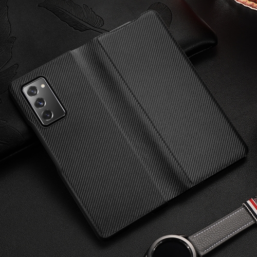 

For Samsung Galaxy Z Fold2 5G Exclusive Series Carbon Fiber Texture Horizontal Flip PU Leather Case(Black)