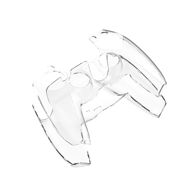 

For PS5 Gaming Controller Gamepad PC Transparent Protective Case(White)