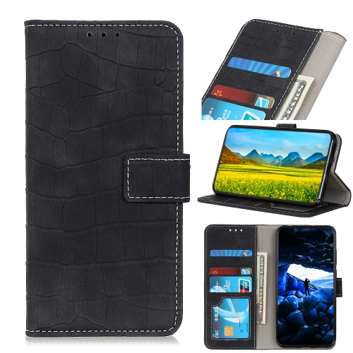 

For Xiaomi Redmi K40 / K40 Pro / Mi 11i / Poco F3 Crocodile Texture Horizontal Flip Leather Case with Holder & Card Slots & Wallet(Black)