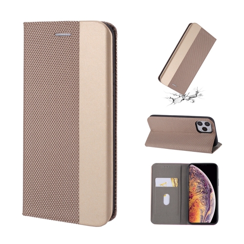 

For iPhone 11 Ultrathin Shell Magnetic Horizontal Flip Leather Case with Holder & Card Slots(Gold)