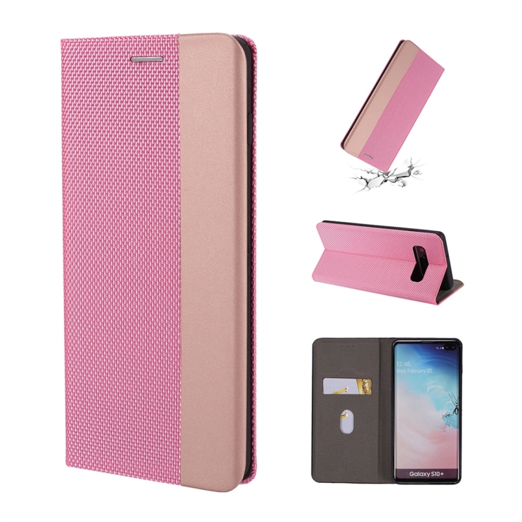 

For Galaxy S10+ Ultrathin Shell Magnetic Horizontal Flip Leather Case with Holder & Card Slots(Pink)