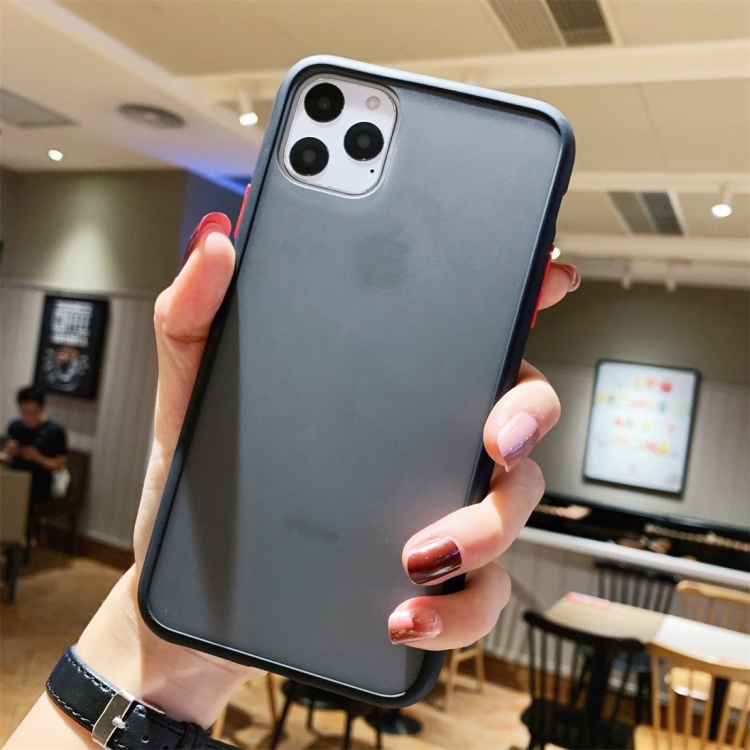 

For iPhone 11 Pro Shockproof Solid Color Border Protective Case(Black)