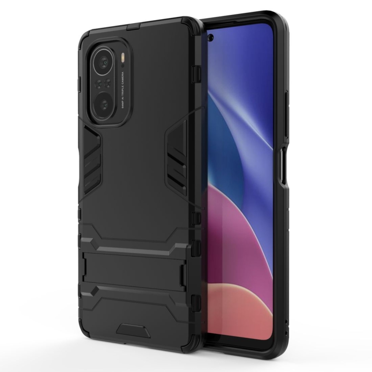 

For Xiaomi Redmi K40 / K40 Pro Shockproof Protective Case with Holder(Black)