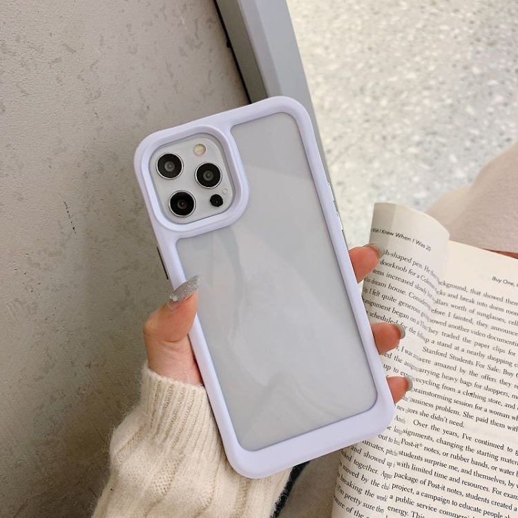 

Acrylic + TPU Shockproof Protective Case For iPhone 12 / 12 Pro(Purple)