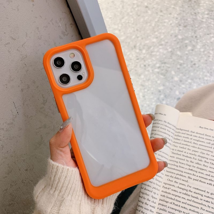 

Acrylic + TPU Shockproof Protective Case For iPhone 12 Pro Max(Orange)