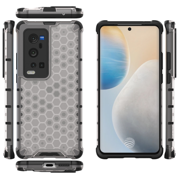 

For vivo X60 Pro+ 5G Shockproof Honeycomb PC + TPU Case(White)