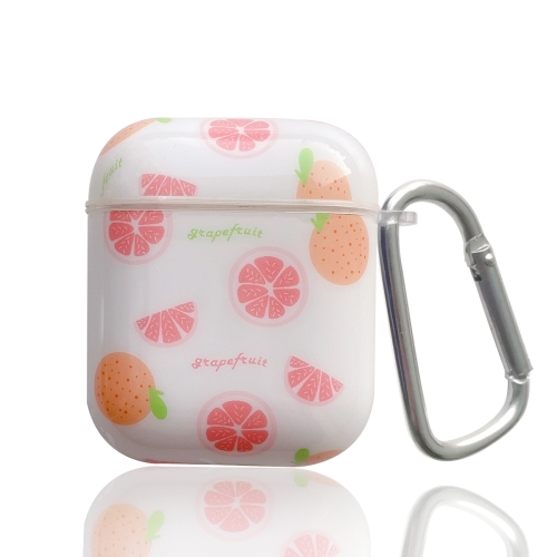 

Painted TPU Earphone Protective Case with Hook For AirPods 1 / 2(Grapefruit Lemon)