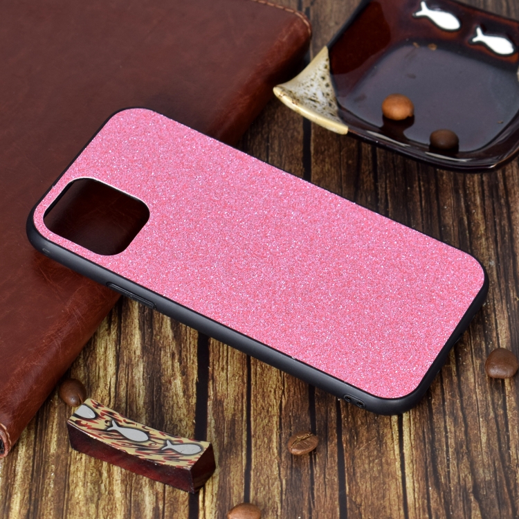 

For iPhone 11 Shockproof Glitter Powder Paste Skin TPU Protective Case(Pink)
