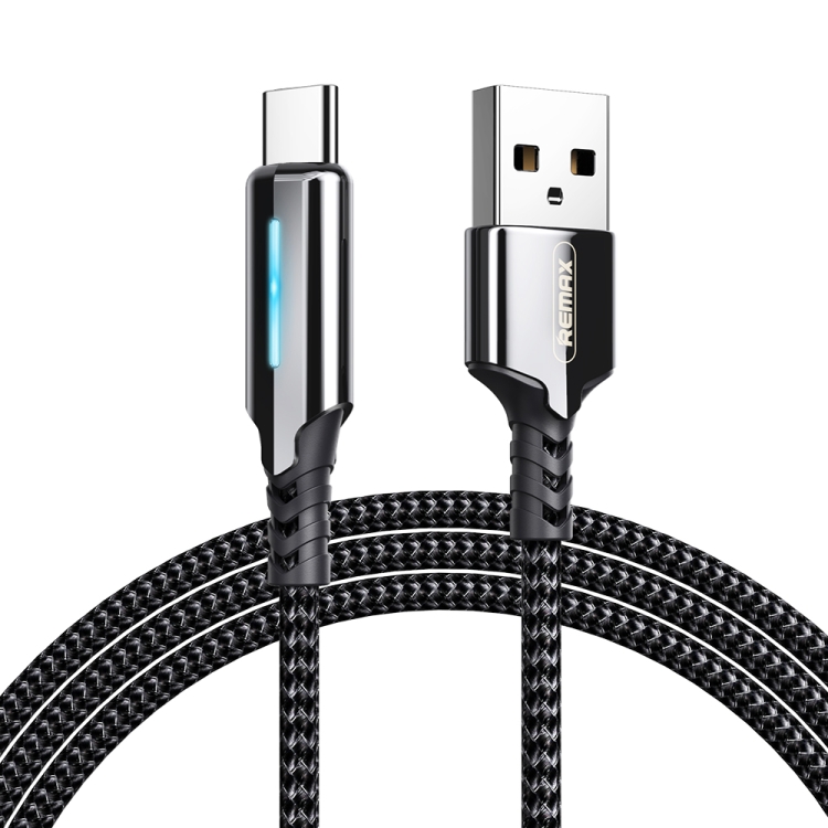 

Remax RC-123a 2.4A Type-C / USB-C Intelligent Streamer Power Off Charging Data Cable, Length: 1m(Black)