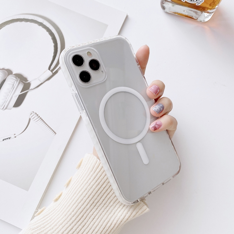 

Two-color Magsafe Magnetic Protective Case For iPhone 12 / 12 Pro(White)