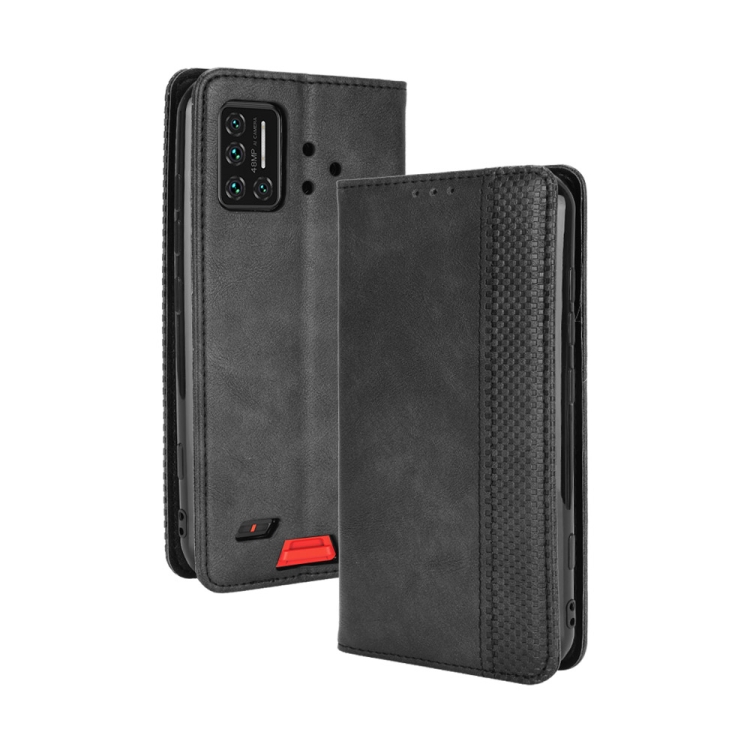 

For UMIDIGI Bison Magnetic Buckle Retro Crazy Horse Texture Horizontal Flip Leather Case with Holder & Card Slots & Photo Frame(Black)