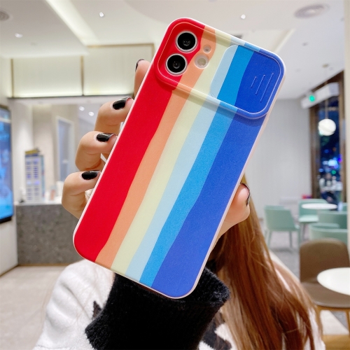 

Rainbow Sliding Lens Cover Design Shockproof Protective Case For iPhone 11 Pro(B)