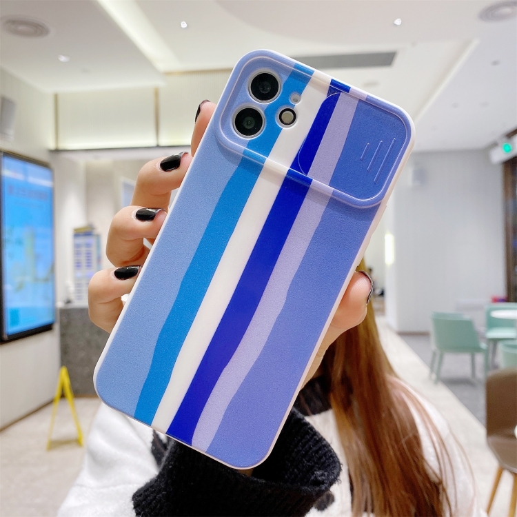 

Rainbow Sliding Lens Cover Design Shockproof Protective Case For iPhone 11 Pro Max(D)