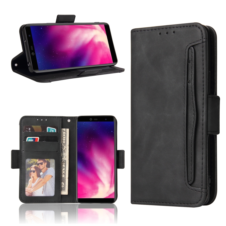 

For Rakuten Hand Skin Feel Calf Pattern Horizontal Flip Leather Case with Holder & Card Slots & Photo Frame(Black)
