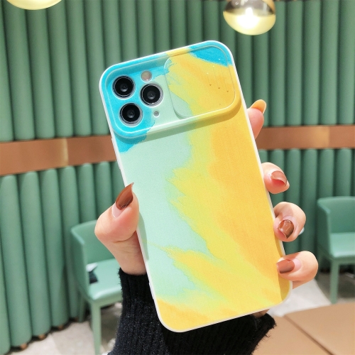 

Gradient Color Sliding Lens Cover Design Shockproof Protective Case For iPhone 11 Pro(Yellow)