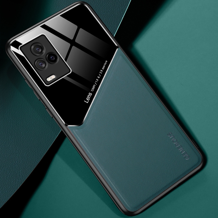 

For vivo iQOO 7 All-inclusive Leather + Organic Glass Protective Case with Metal Iron Sheet (Green)