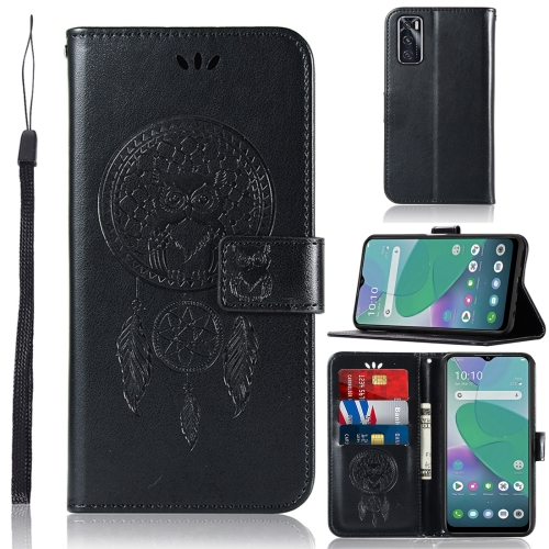 

For vivo Y70 Wind Chime Owl Embossing Pattern Horizontal Flip Leather Case with Holder & Card Slots & Wallet(Black)