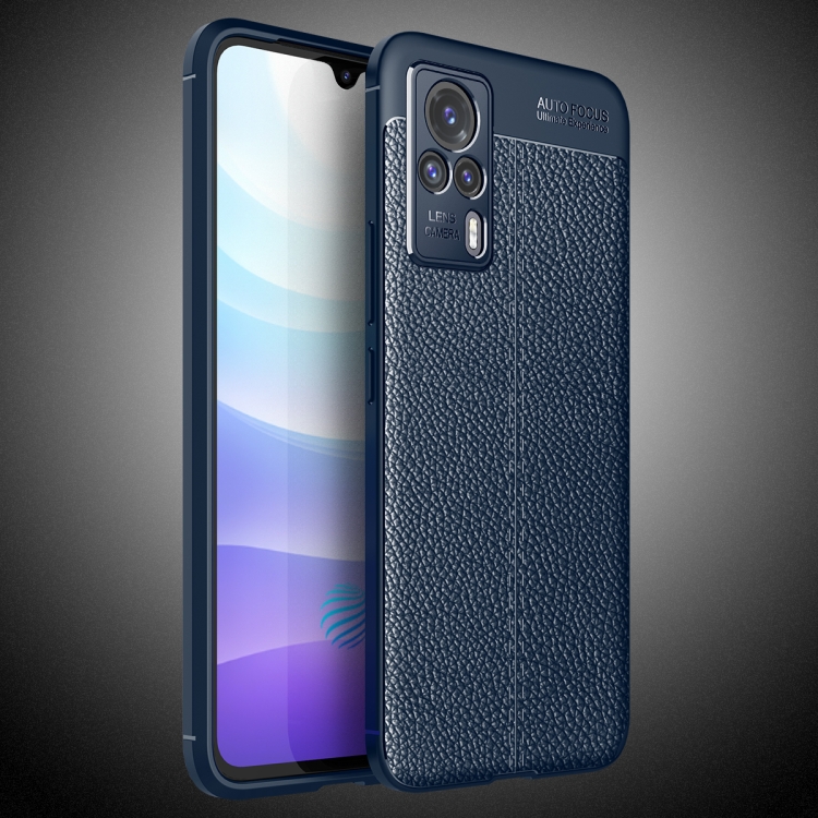

For vivo S9e Litchi Texture TPU Shockproof Case(Blue)
