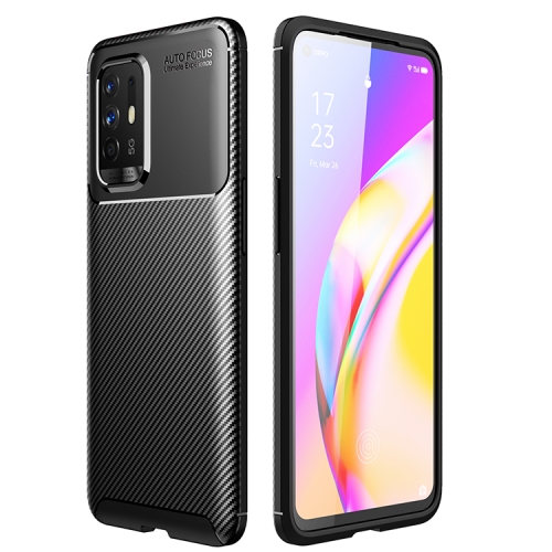 

For OPPO F19 Pro+ 5G Carbon Fiber Texture Shockproof TPU Case(Black)