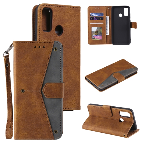 

For Motorola Moto G30 / G10 Stitching Calf Texture Horizontal Flip Leather Case with Holder & Card Slots & Wallet(Brown)
