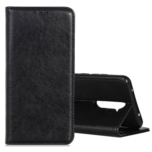 

For OPPO A9 (2020) Magnetic Retro Crazy Horse Texture Horizontal Flip Leather Case with Holder & Card Slots(Black)