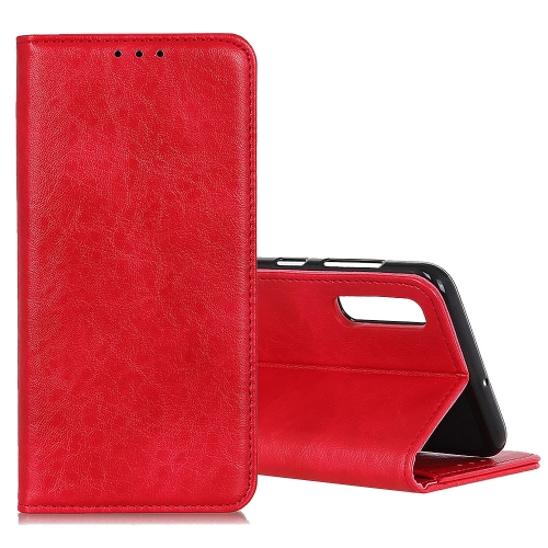 

For Galaxy A70s Magnetic Retro Crazy Horse Texture Horizontal Flip Leather Case with Holder & Card Slots(Red)
